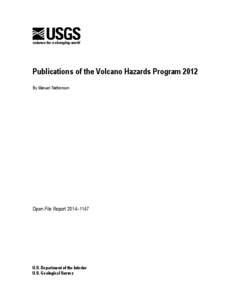 Publications of the Volcano Hazards Program 2012