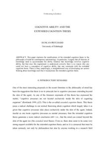 Mental processes / Justification / Internalism and externalism / Cognitive science / Epistemology / Belief / Cognition / Psychology / Evolutionary argument against naturalism / Mind / Ethology / Behavior