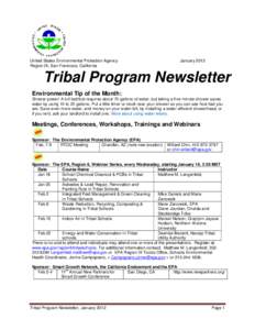 United States Environmental Protection Agency Region IX, San Francisco, California January[removed]Tribal Program Newsletter