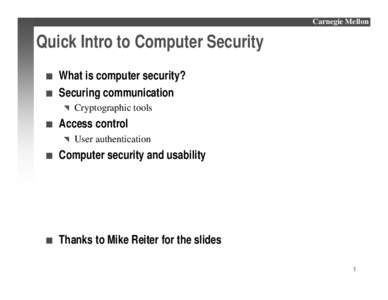 Authentication and Access Control in Distributed Systems