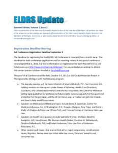 Elder Law & Disability Rights Section: Summer 2012 Update
