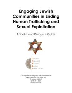 Engaging Jewish Communities in Ending Human Trafficking and Sexual Exploitation A Toolkit and Resource Guide