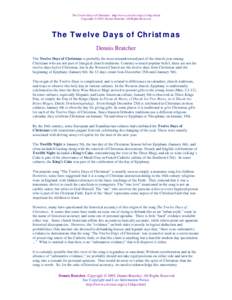 The Twelve Days of Christmas