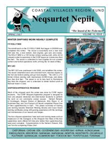 COASTAL VILLAGES REGION FUND  Neqsurtet Nepiit “The Sound of the Fishermen” SPRING 2007