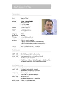 Curriculum	Vitae Personalien