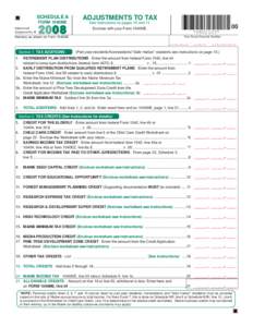 SCHEDULE A FORM 1040ME Attachment Sequence No. 4