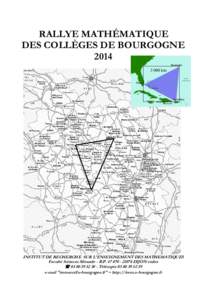 RALLYE MATHÉMATIQUE DES COLLÈGES DE BOURGOGNE[removed]km  Alésia