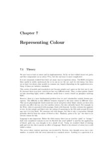 Chapter 7  Representing Colour 7.1