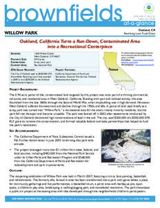 Soil contamination / West Oakland /  Oakland /  California / Oakland /  California / Geography of the United States / Geography of California / Town and country planning in the United Kingdom / Brownfield land