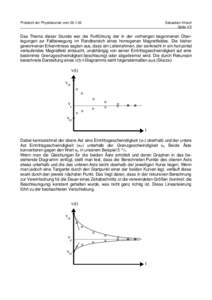 Protokoll der Physikstunde vom[removed]Sebastian Hirsch Seite 1/3  Das Thema dieser Stunde war die Fortführung der in der vorherigen begonnenen Überlegungen zur Fallbewegung im Randbereich eines homogenen Magnetfeldes