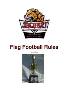 Flag Football Rules Revised 2012 IUPUI Flag Football Rules Table of Contents