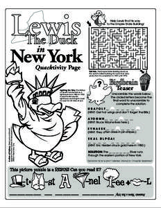 Lewis The Duck Help Lewis find his way to the Empire State Building!