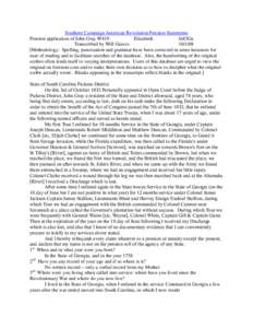 Southern Campaign American Revolution Pension Statements Pension application of John Gray W419 Elizabeth fn83Ga. Transcribed by Will Graves[removed]