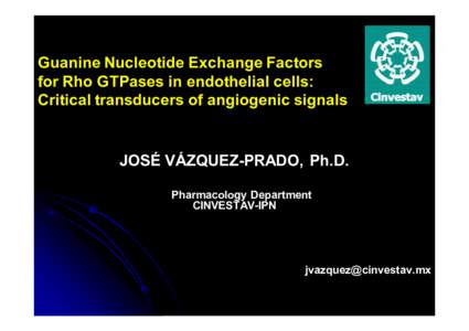 Presentation: Dr. José Vázquez-Prado