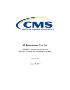 All Transmissions Overview CMS MAPD Transmissions To and From Medicare Advantage and Prescription Drug Plans Version 33 August 28, 2014