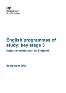 English programmes of study: key stage 3