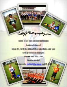 Custom on-site team and league photography Locally owned and operated Packages start at $17.00 which includes a $2.00 per package donation to your league Parents get to choose from multiple poses Turnaround time as littl