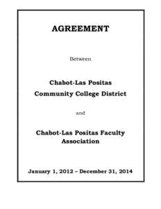 AGREEMENT  Between Chabot-Las Positas Community College District