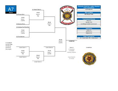 Nebraska American Legion Baseball Area Tournament A7  #1 Westco Zephyrs