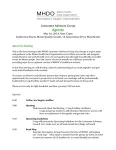    	
   Consumer	
  Advisory	
  Group	
  