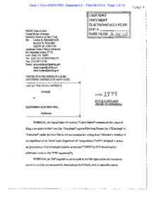 False Claims Act / Lawsuit / Settlement / Stipulatio / United States federal probation and supervised release / Voluntary dismissal / Law / Civil procedure / 37th United States Congress