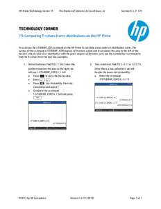 HP Prime Technology Corner 19  The Practice of Statistics for the AP Exam, 5e Section 9-3, P. 579