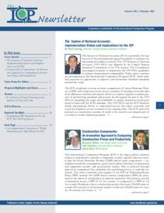 Newsletter  Volume 4, No. 1, February 2007 A quarterly e-publication of the International Comparison Program