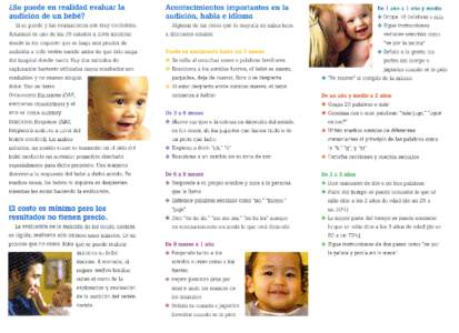 l.Se puede en realidad evaluar la  audicion de un bebe? Acontecimientos importantes en la audicion, habla e idiom a