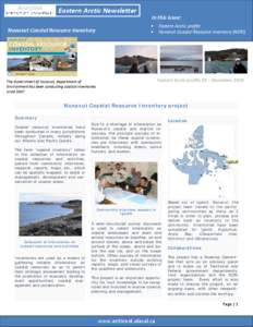    ArcticNet’s        Eastern Arctic Newsletter    In this issue:   