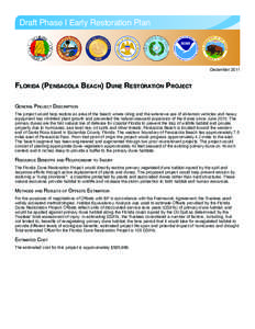 Draft Phase I Early Restoration Plan  December 2011 Deepwater Horizon Natural