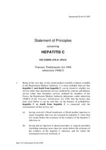 Instrument No.44 of[removed]Statement of Principles concerning  HEPATITIS C