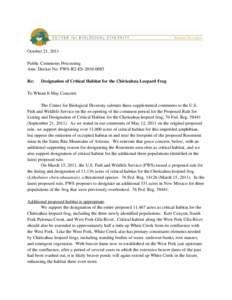 Microsoft Word - draft Chiricahua leopard frog CH commentsdocx