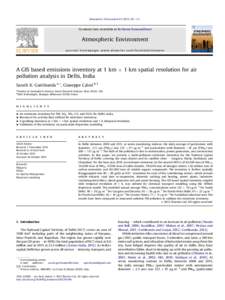 A GIS based emissions inventory at 1&nbsp;km&nbsp;&times;&nbsp;1&nbsp;km spatial resolution for air pollution analysis in Delhi, India