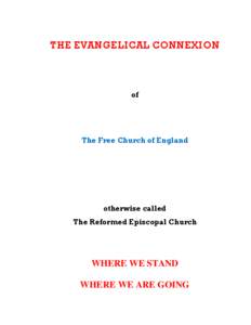 THE EVANGELICAL CONNEXION  of The Free Church of England