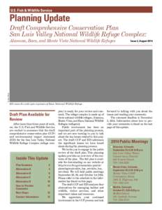 U.S. Fish & Wildlife Service  Planning Update Draft Comprehensive Conservation Plan  San Luis Valley National Wildlife Refuge Complex: