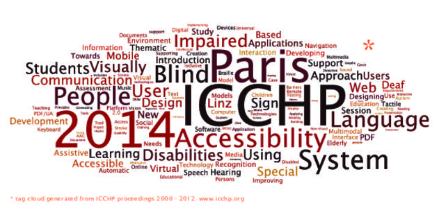 *  * tag cloud generated from ICCHP proceedings[removed]www.icchp.org • A unique platform for researchers, practitioners and experts.