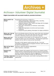 Microsoft Word - Archives+ Digital Reporter.doc