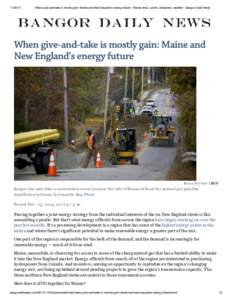 [removed]When give-and-take is mostly gain: Maine and New England’s energy future - Maine news, sports, obituaries, weather - Bangor Daily News When give-and-take is mostly gain: Maine and New England’s energy futur