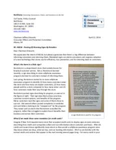 NetChoice	
  Promoting	
  Convenience,	
  Choice,	
  and	
  Commerce	
  on	
  the	
  Net	
   Carl	
  Szabo,	
  Policy	
  Counsel	
   NetChoice	
   1401	
  K	
  St	
  NW,	
  Suite	
  502	
   Washington