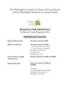 The Philadelphia Council for College and Career Success and the Philadelphia Workforce Investment Board