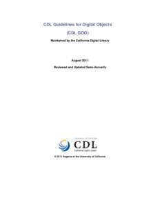 CDL: Guidelines for Digital Objects