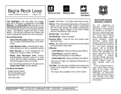 Eagle Rock Loop Ouachita National Forest Page 1 of 8  Hiking: All trails