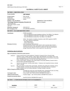 DRY WASH Page 1 of 7 MSDS Revision Date (dd/mm/yyyy): MATERIAL SAFETY DATA SHEET