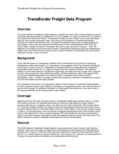 TransBorder Freight Data Program