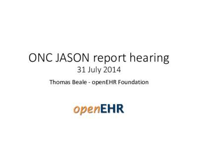 ONC JASON report hearing 31 July 2014