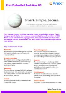 Embedded operating systems / Real-time operating systems / Unix / Prex / Concurrent computing / Monolithic kernels / Kernel / POSIX / Thread / Computer architecture / System software / Computing