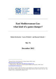 East Mediterranean Gas: what kind of a game-changer?