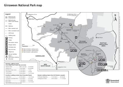 Girraween National Park map