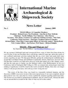 International Marine Archaeological & Shipwreck Society News Letter No. 1