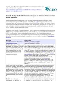 International economics / Foreign direct investment / Arbitration / Arbitral tribunal / Mediation / Economics / International Centre for Settlement of Investment Disputes / Investor State Dispute Settlement / International arbitration / Law / Legal terms / Dispute resolution